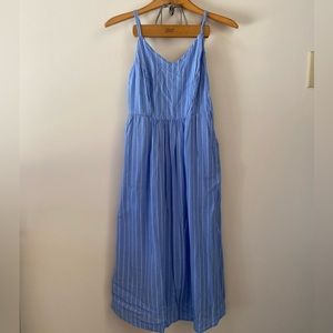 Old Navy Blue Cami Dress With White Stripes | S